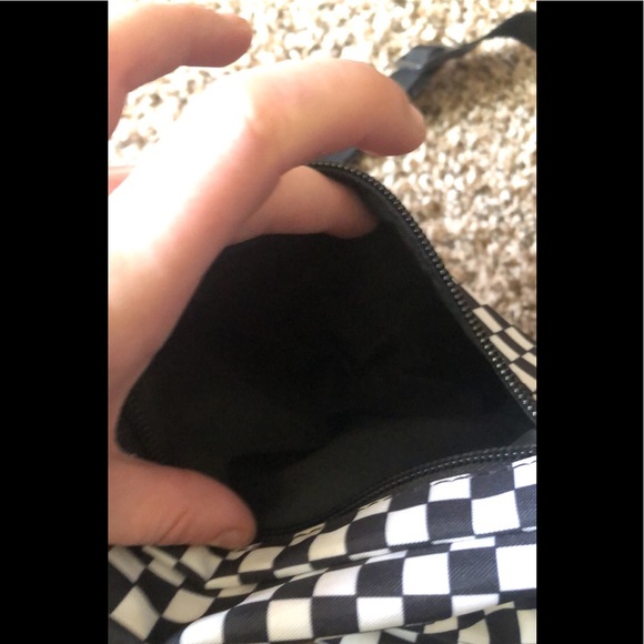 BLACK AND WHITE CHECKERED FANNY PACK - Picture 7 of 8